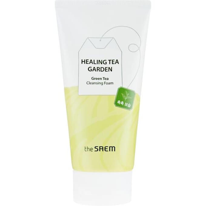 The Saem - Healing Tea Garden Cleansing Foam #Green Tea 150ml white