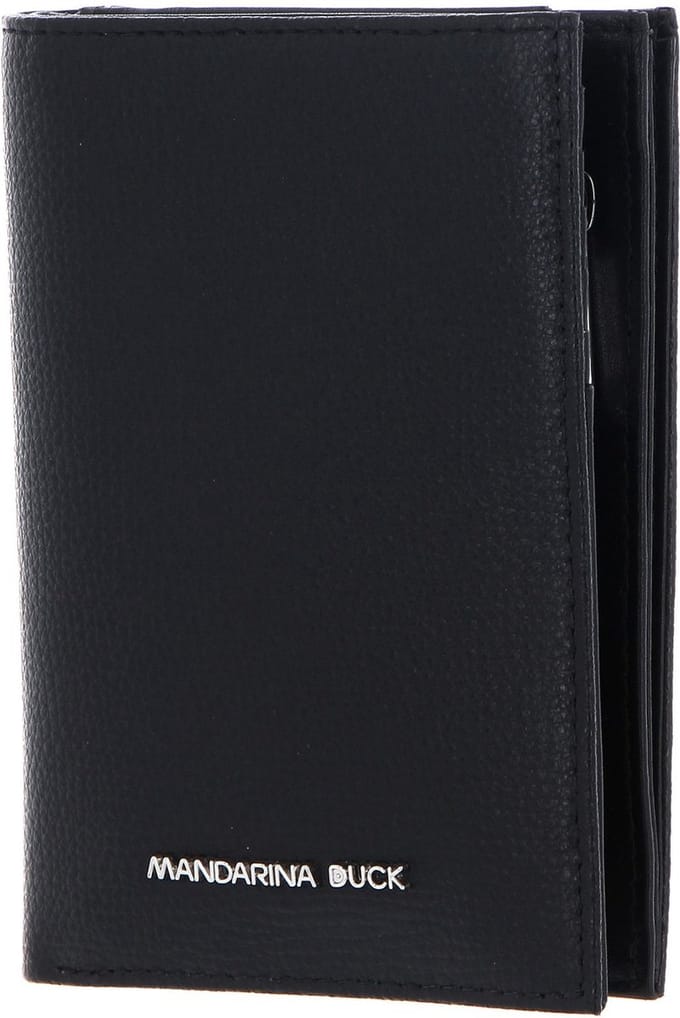 MANDARINA DUCK Leren Portemonnee Mellow Urban Wallet Nero Zwart