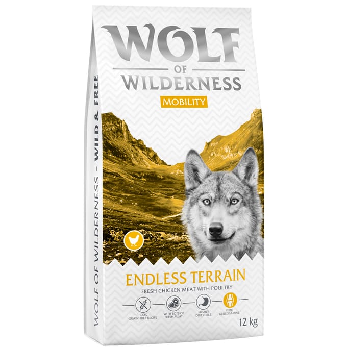 Wolf of Wilderness "Explore The Endless Terrain" Mobiliteit - graanvrij - Dubbelpak: 2 x 12 kg: Nieuw Recept