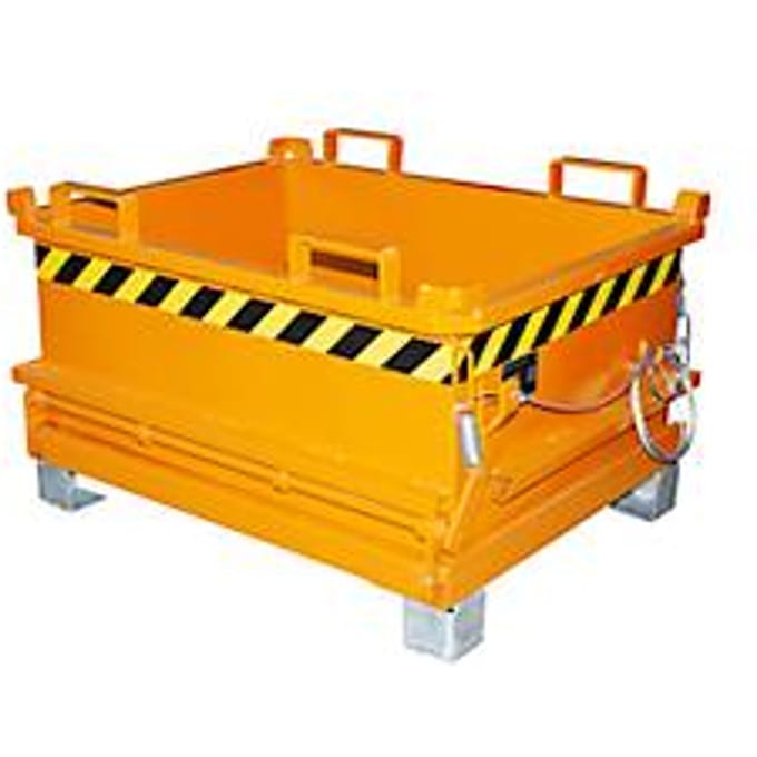 Bauer Mini-klapbodemcontainer MSB 250 - 1000 x 800 x 625 mm - geeloranje RAL 2000