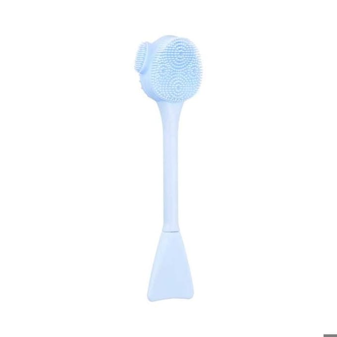ilu - Silicone Face Cleansing Brush Multi-Textured - Blue