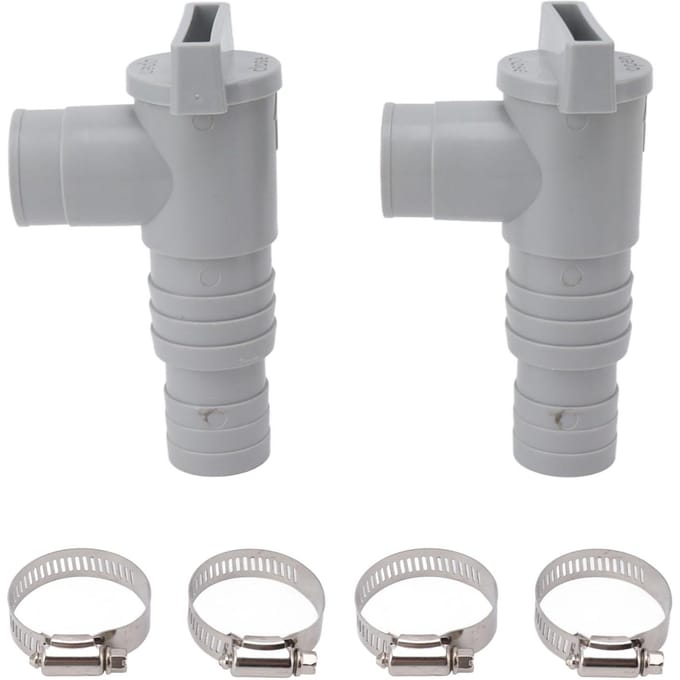 Zwembad Afsluitkraan PVC Eenvoudige Installatie Zwembad Plunjerkleppen Vervanging voor 32mm Slang Verbinding gray