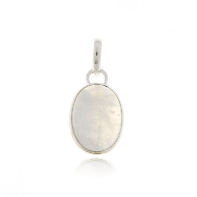 SilverGems Zilveren hanger met Regenboog Maansteen edelsteen