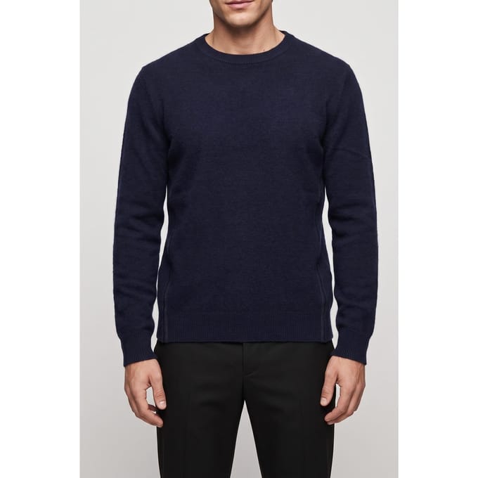 The Kooples Pull Col Round Detail Brilliant Navy Größe: S | Pullover Outlet | Herren | Blau