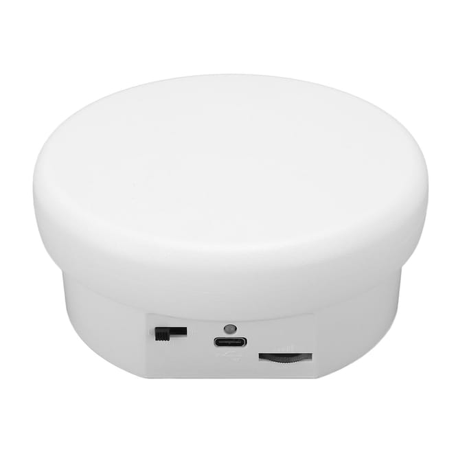 Draaiende Displaystandaard 360 Graden 3kg Draagvermogen USB Batterijen Stroomvoorziening Elektrische Roterende Basis voor Sieraden white