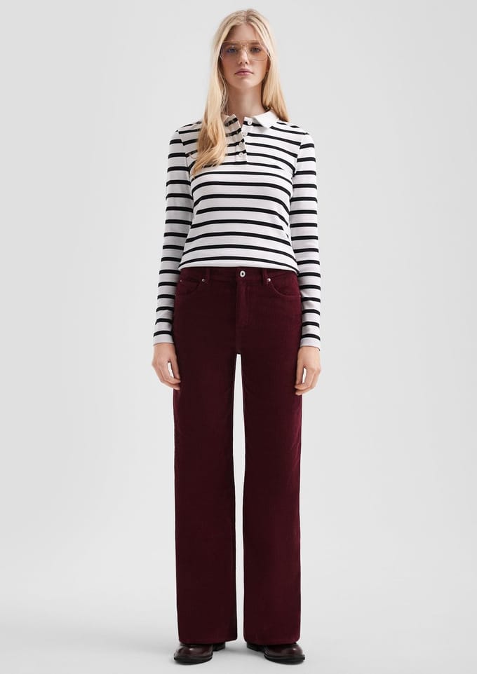 Q/S designed by - Dames broek - Maat 38 - Vrouwen - Rood - zak voering