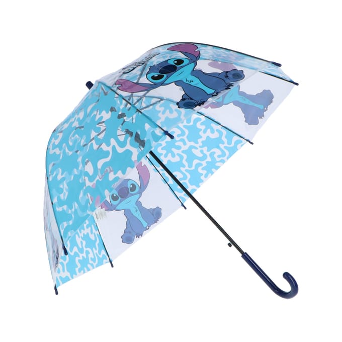 Lilo & Stitch Paraplu - Kinderparaplu - Metaal frame - Blauw - Transparant