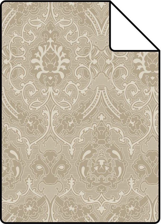 Proefstaal ESTAhome behang ornamenten beige - 26.5 x 21 cm - 139638-S