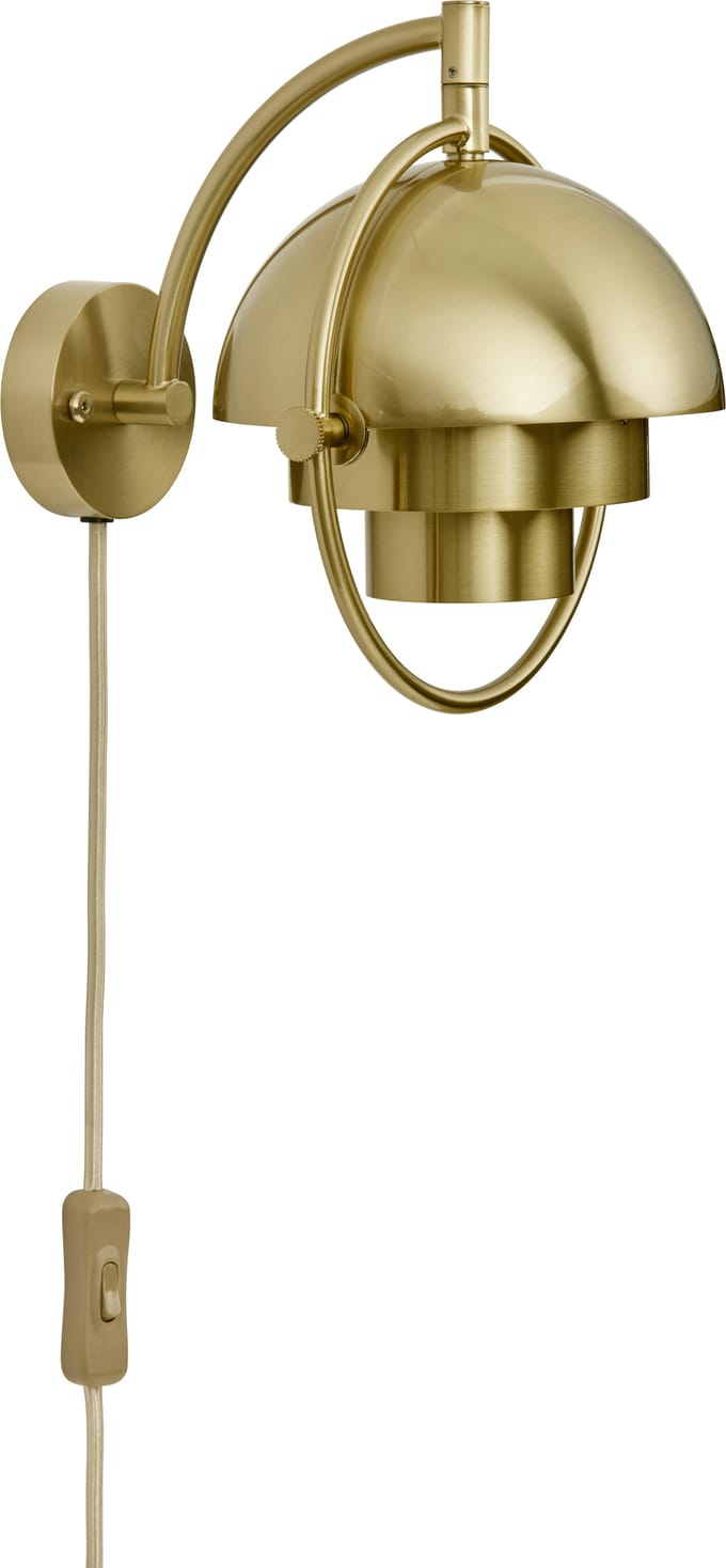 Gubi wandlamp Multi-Lite, messingkleurig, metaal, G9