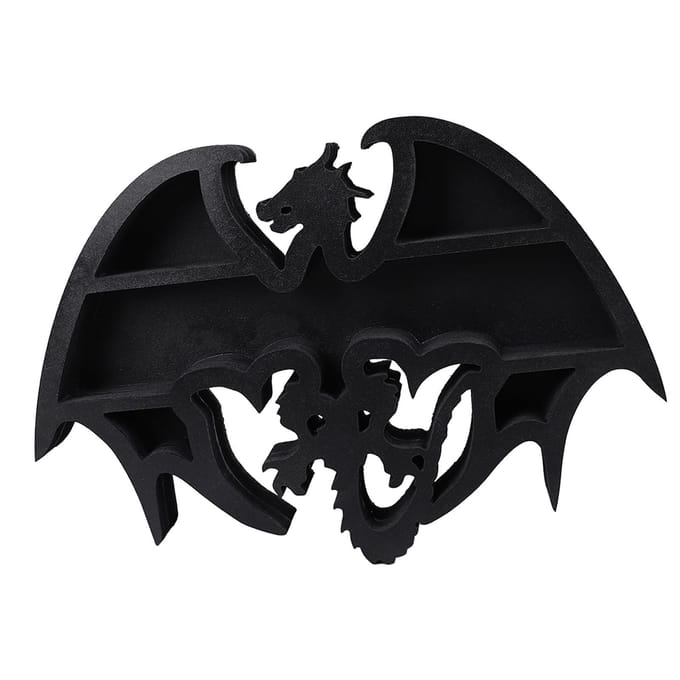 Kristallen Displayplank Draak Ontwerp 35 cm Lang 24 cm Hoog Sterke Houten Steen Plank Display voor black