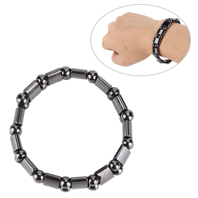 Modieuze magnetische therapie armband voor de gezondheidszorg, armband voor gewichtsverlies (Dubbelzijdige boog) gray