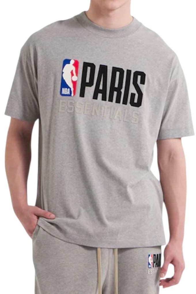 Fear Of God T-shirt Grijs NBA Paris Warm Heather