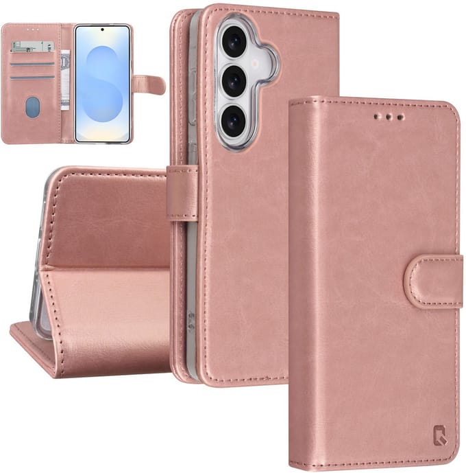 TUNIQ Book type case - Galaxy S26 - Rose Gold - Hanger - 3-kaarthouder met magnetische sluiting