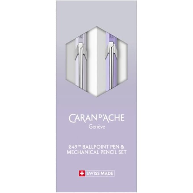 Caran d' ache 849 balpen & 844 vulpotlood set, blooming lavender