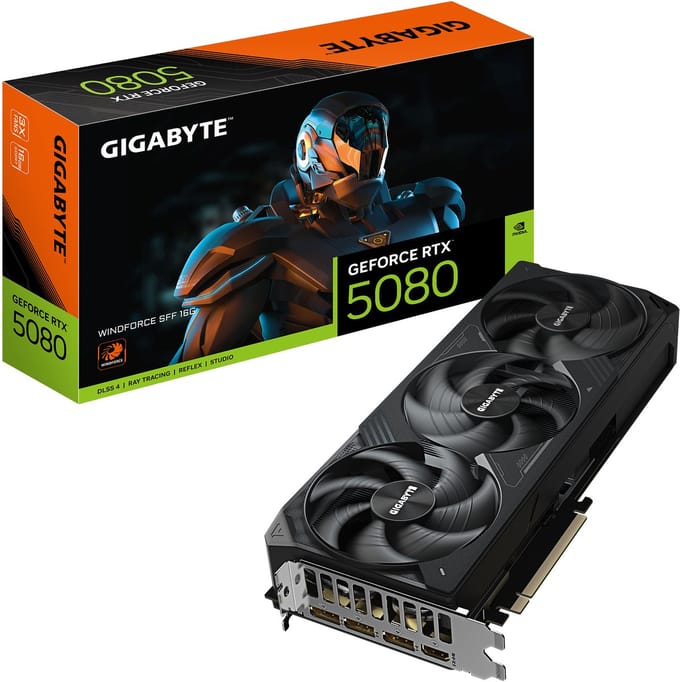 GIGABYTE GeForce RTX 5080 WindForce 3 - 16GB GDDR7 RAM - Grafische kaarten