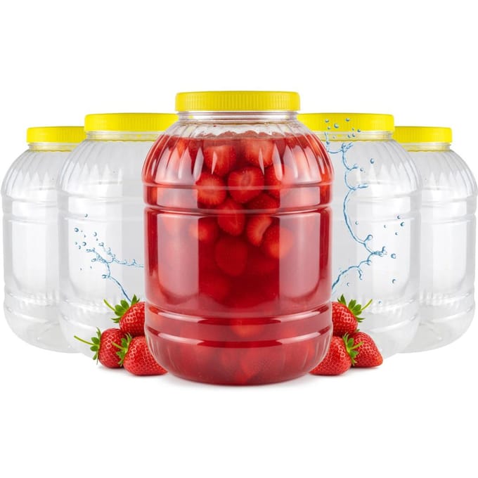 5x Container POT 5l Plastic MULTIFUNCTIONELE Potten Voor Likeuren Voedsel