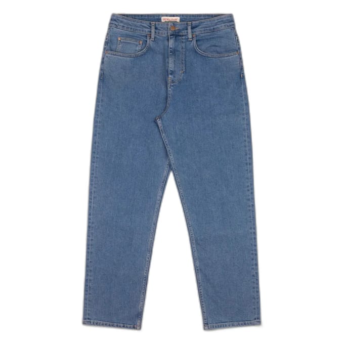 Relaxed fit jeans van stretch organisch katoen Revolution