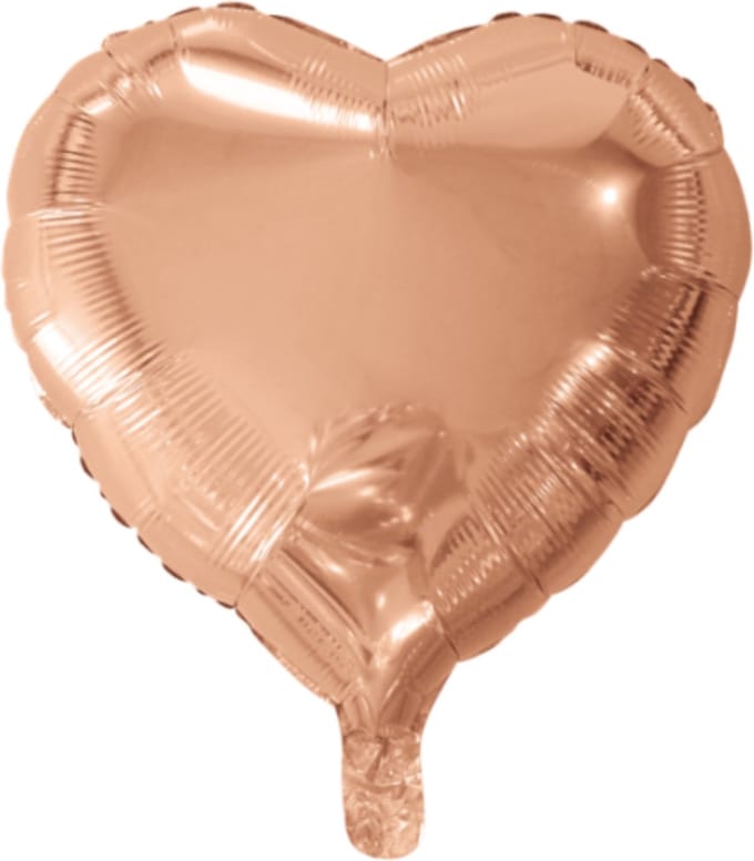 Folie ballon hart goud-roze 46 cm