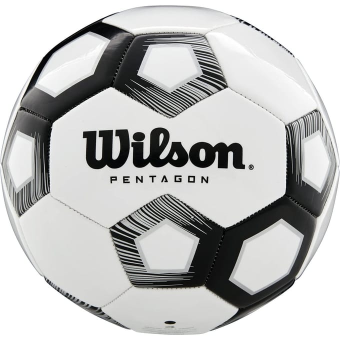 Wilson WTE8527XB Pentagon Voetbal (Wit/zwart)