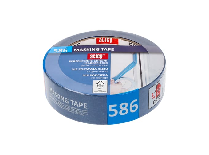 Scley Blauwe SchilderTape 30mm x 33m - Ideaal voor Delicate Oppervlakken
