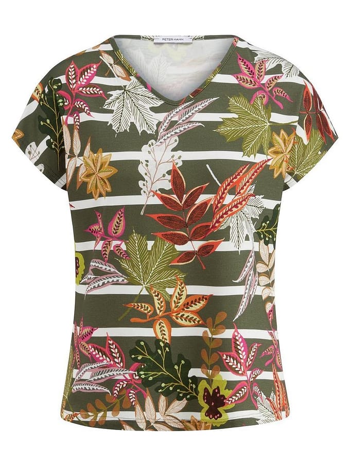 Shirt ronde hals Van Peter Hahn groen