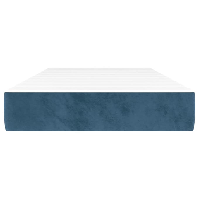 vidaXL - Pocketveringmatras - medium - 90x200x20 - cm - fluweel - donkerblauw
