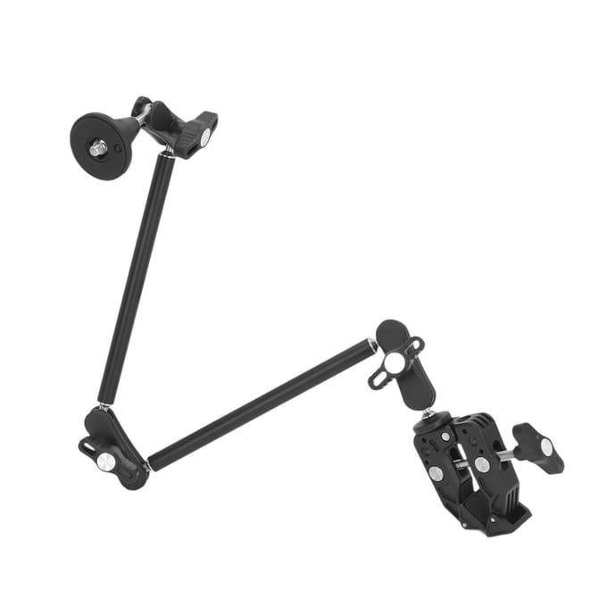 Verstelbare Gewrichtsarmlengte 2 Secties 14in 38in Schroef Gewrichtsarmlengte Telefoon Camera Mount 360 black