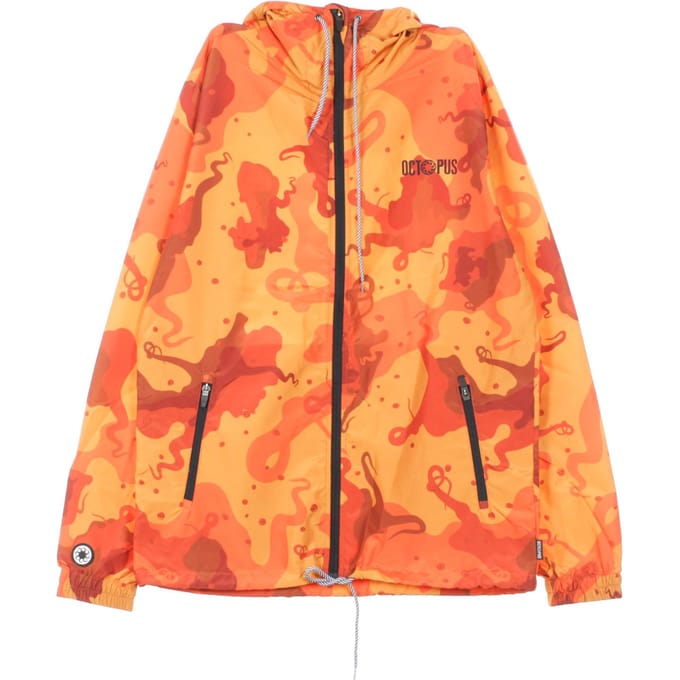 Camo-windjack voor heren, oranje windjack