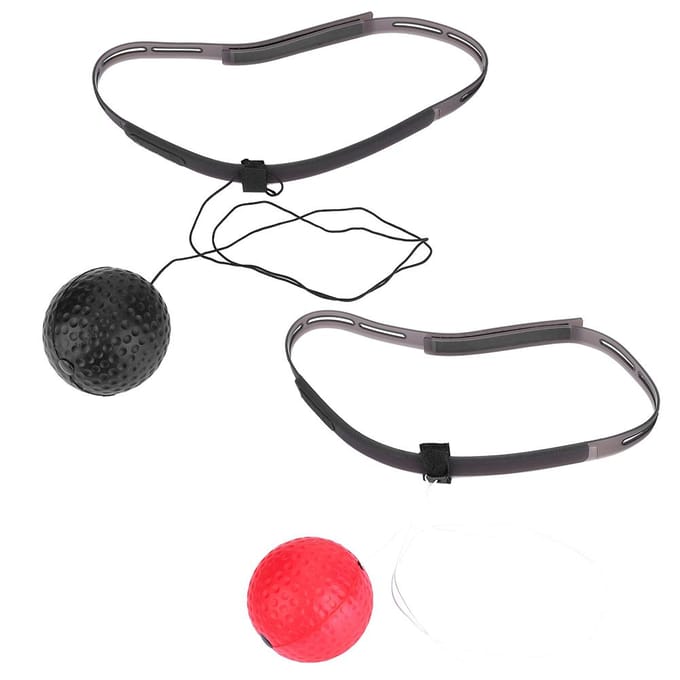 Boksbal voor volwassenen met hoofdband Uitrusting voor reflexsnelheidstraining black