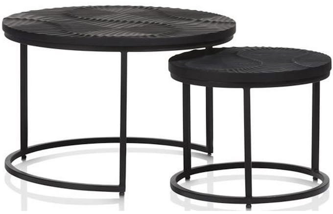 Coco Maison Salontafel - Coffee table - Set van 2- Zwart