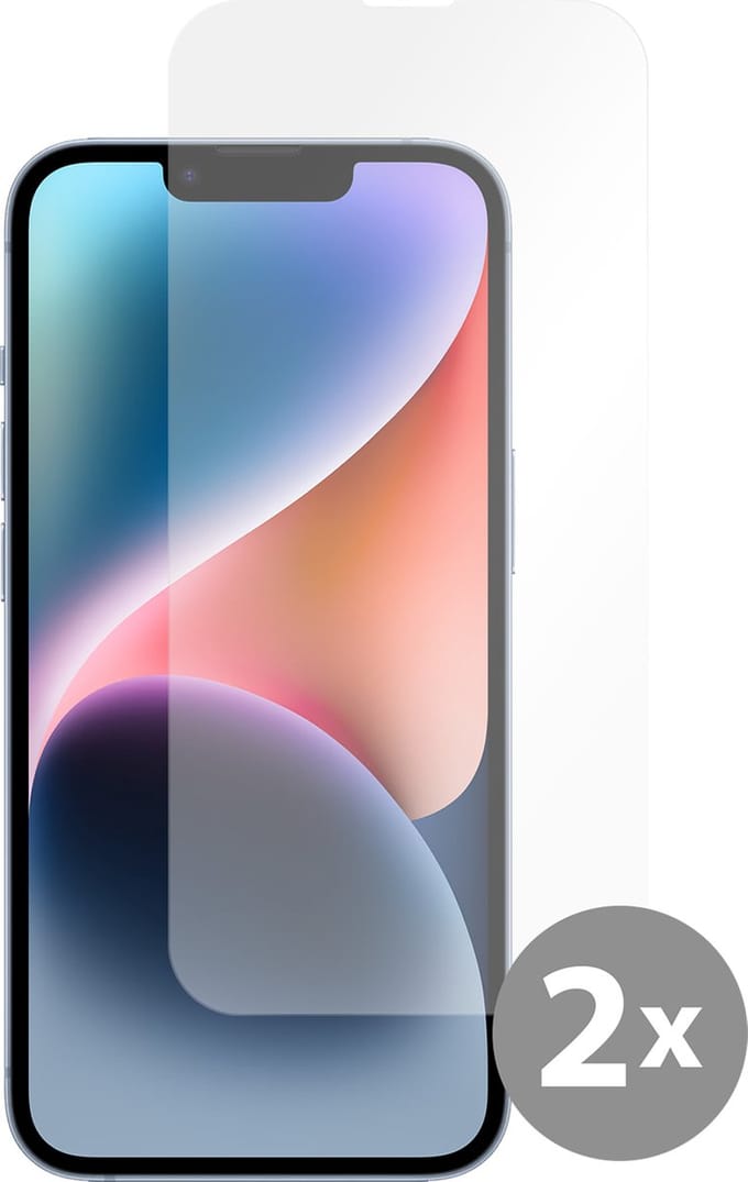 Cazy screenprotector geschikt voor iPhone 14 - Screenprotector Gehard Glas - 2 Stuks
