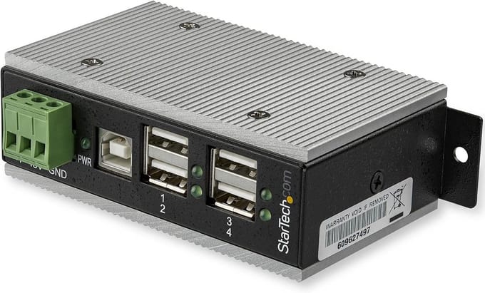 Industriële USB 2.0 Hub met 4 Poorten en ESD Bescherming