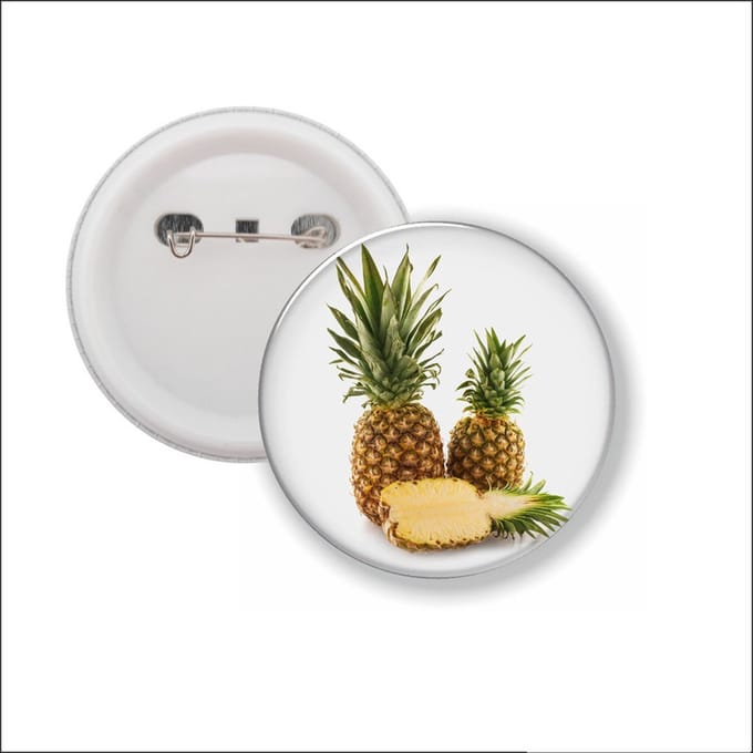 Button Met Speld - Ananas