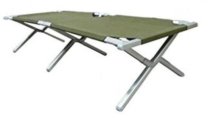 Us veldbed inklapbaar olijf