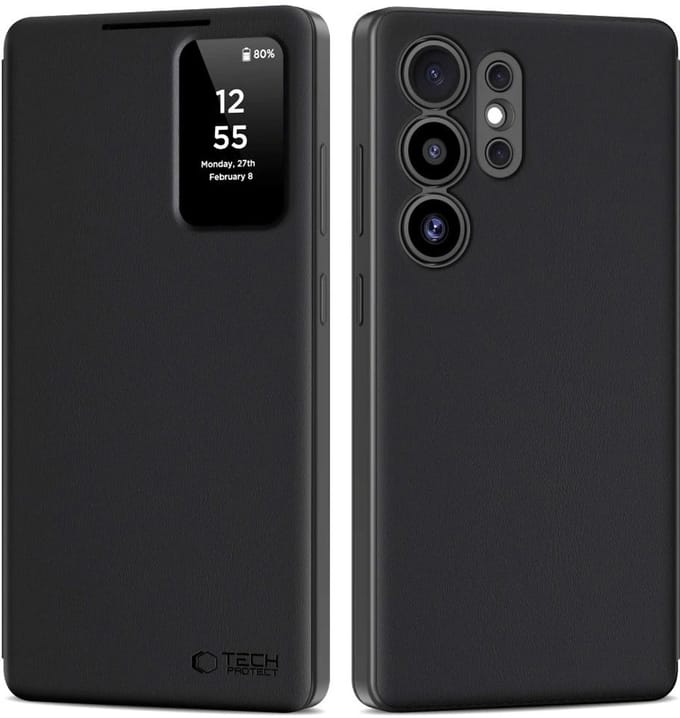Tech-Protect Smart Wallet Case for Samsung Galaxy S25 Ultra - matt black