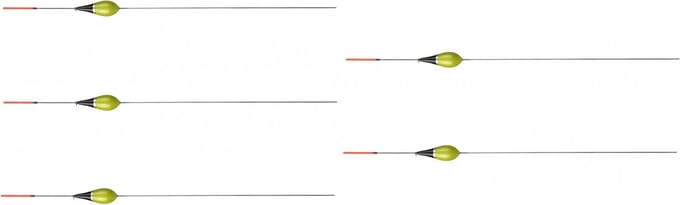 Mikado - Dobbers - 5 stuks - 1 gram - Groen - 28cm