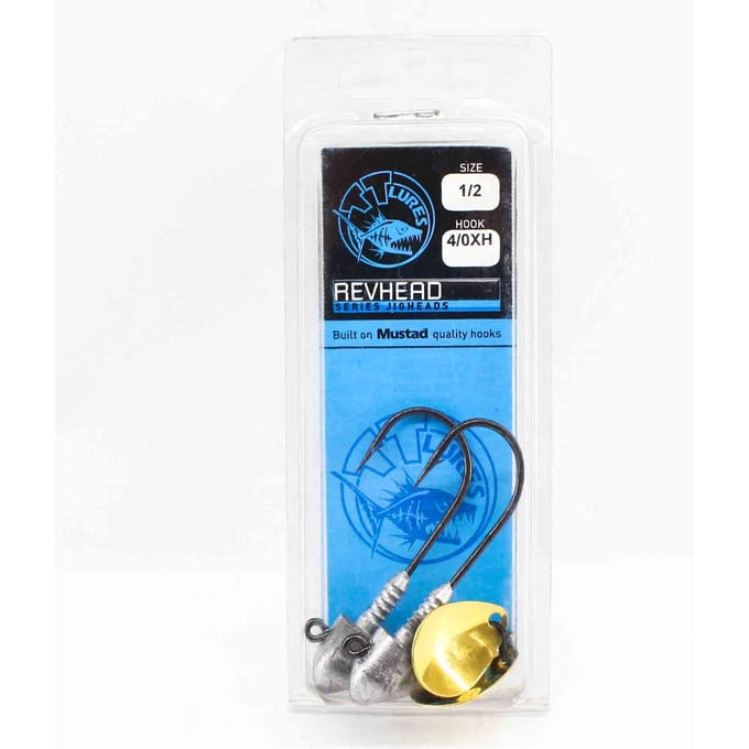 Tackle Tactics TT Rev Head Tête plombée HD Doré Colorado 1/2 oz 4/0 XH (8515) blue