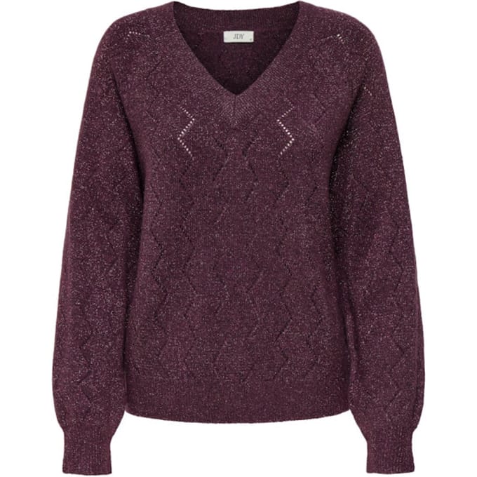 Jacqueline de Yong Jdyaspen life ls v-neck pullover knt bordeaux