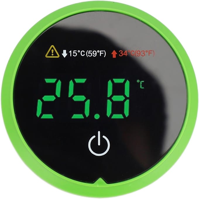 Digitaal Temperatuurmeter Aquarium LED Display  Celsius   Fahrenheit  Schakelaar Touch Draadloos Zelfklevend Aquarium gray