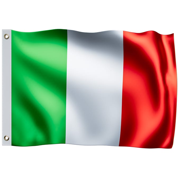 Monzana Vlag Italie - Metalen Ringen - 150x90cm - Polyester