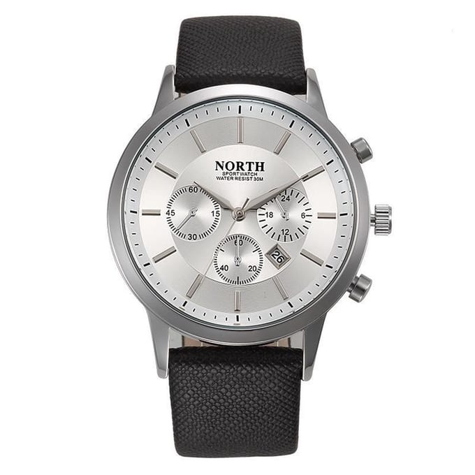 North Herenhorloge Casual Style Zilver