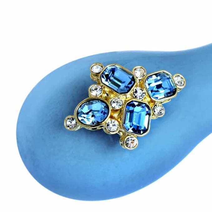 Shiri Zinn | Aqua Swarovski Glazen Dildo | Unieke Dildo Kopen?