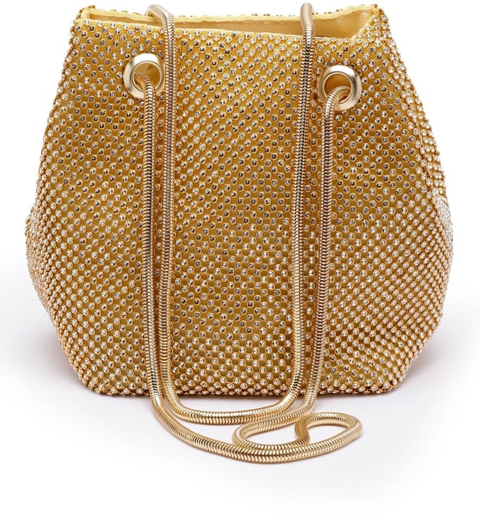 AVANT-GARDE PARIS Schouderclutch - Glamoureus - Goudkleurig - Ruim - Snap Sluiting