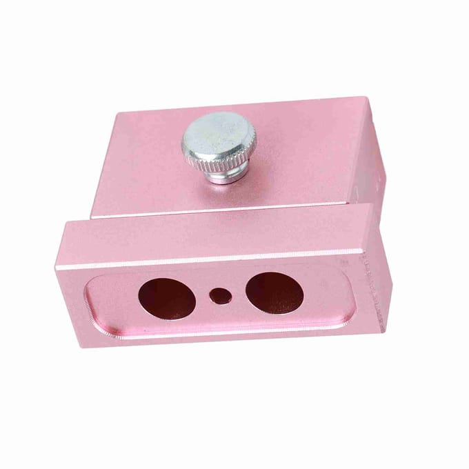 Moule à rouge à lèvres en alliage d'aluminium, or Rose, double usage, outil de fabrication de baume à lèvres, DIY, 12.1 (2 trous) pink