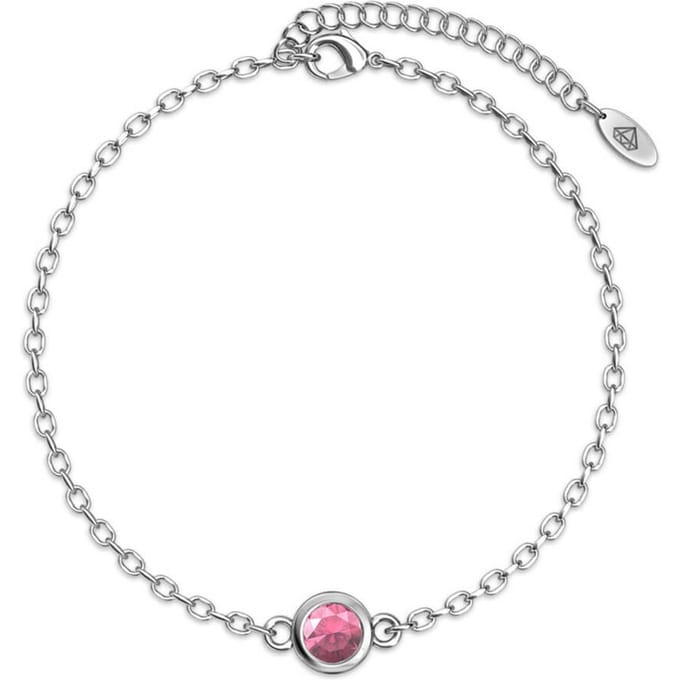 Geboortesteen armbanden - Zilver en roze