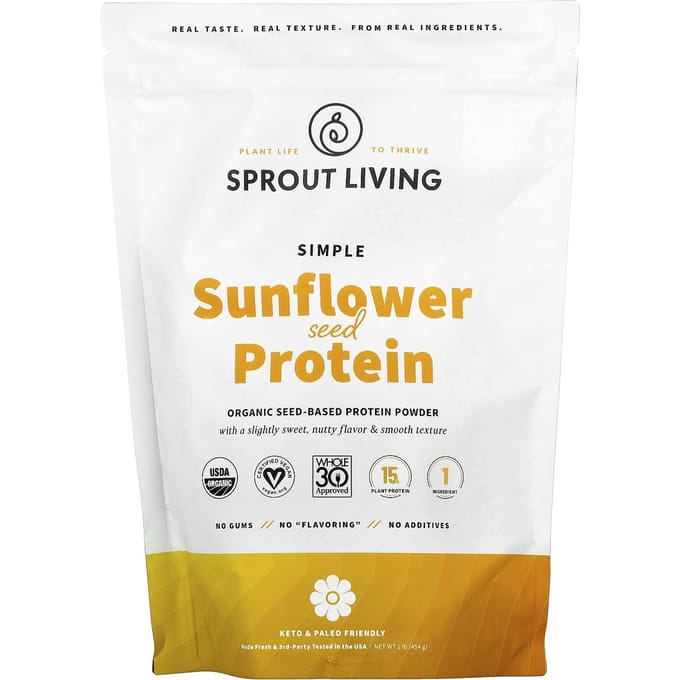 Sprout Living, Simple Zonnebloempitten Eiwit, 1 lb (454 gr)