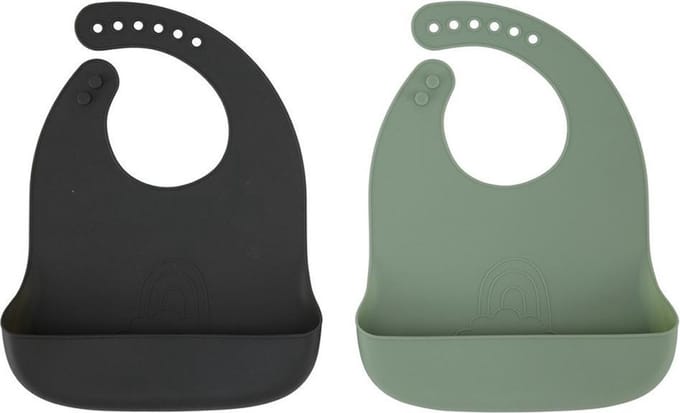 By Lille Vilde Rainbow Sage & Forest 2 Stuks Silicone Slab LV-BIB-96