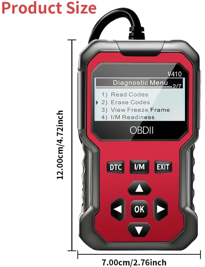 Auto Obd2 Scanner Diagnostisch Hulpmiddel Code Reader Motorfout Code Reader Scanner Kan Alle Obd Ii in 1996 Diagnose Overeenkomst Auto Scannen Tool - Rood
