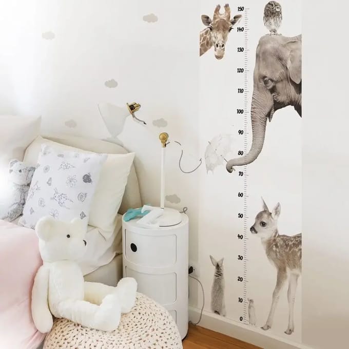 Stickers voor baby's Dekornik I Love Animals Growth Chart