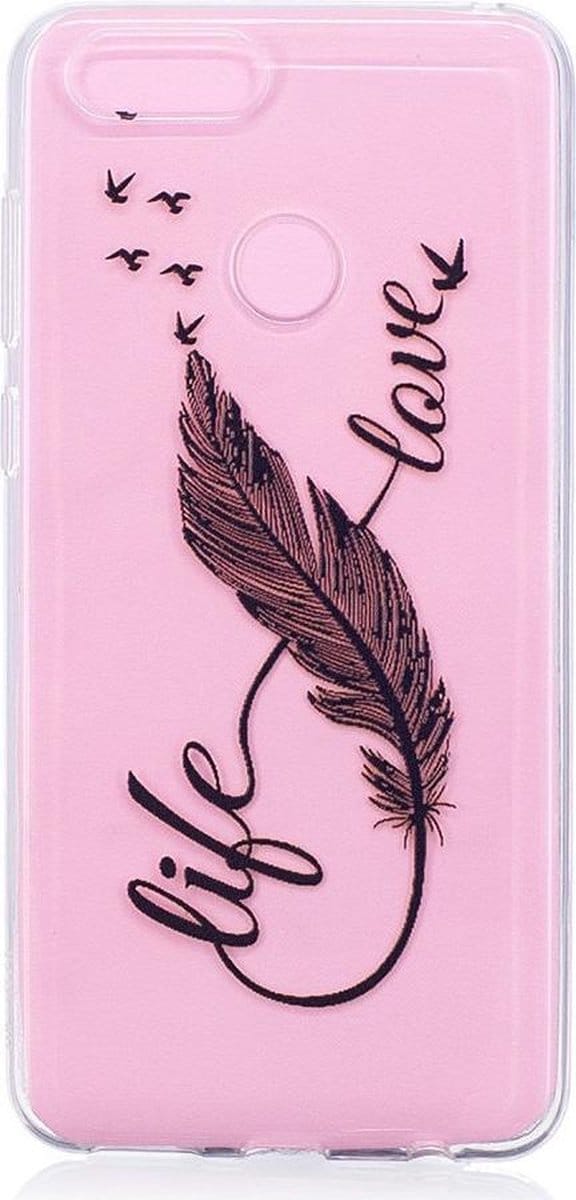 Shop4 - Honor 7X Hoesje - Zachte Back Case Feather to Birds Transparant